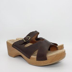 Dansko Brown Slip-on Sandals (Size 41 EU)